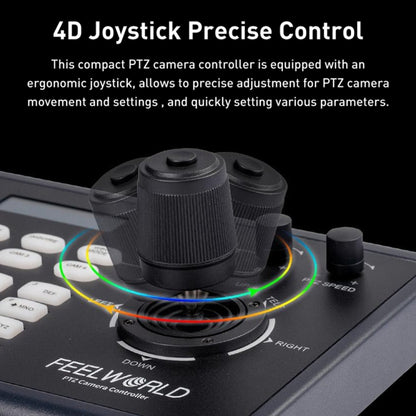 FEELWORLD KBC10 PTZ Camera Controller with Joystick and Keyboard Control ,Support PoE, KBC10
