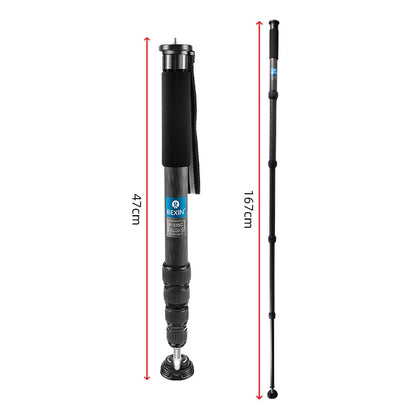 BEXIN P335C Camera Carbon Fiber Monopod Travel Live Selfie Bracket Holder, P335C