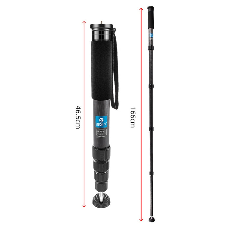 BEXIN P405C Camera Carbon Fiber Monopod Travel Live Selfie Bracket Holder, P405C