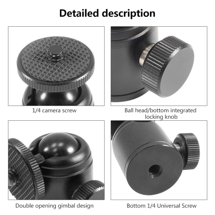 BEXIN K18 Mini 360 Degree Rotation Panoramic Metal Ball Head, K18