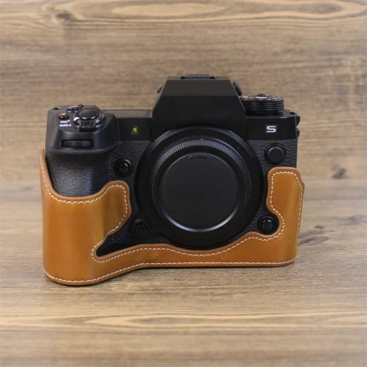 For Fujifilm XH2S 1/4 inch Thread PU Leather Camera Half Case Base, For Fujifilm XH2S