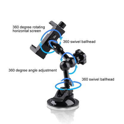 27cm Single Suction Cup Articulating Friction Magic Arm Phone Clamp Mount, 27cm