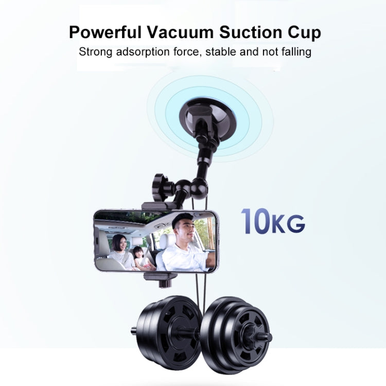 27cm Single Suction Cup Articulating Friction Magic Arm Phone Clamp Mount, 27cm