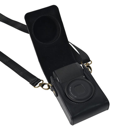 Full Body Camera PU Leather Case Bag with Strap for Ricoh GR / GRII / GRIII, Casio ZR1200 / ZR1500/ ZR2000/ ZR3500, ZR3600 / ZR3700 / ZR5500