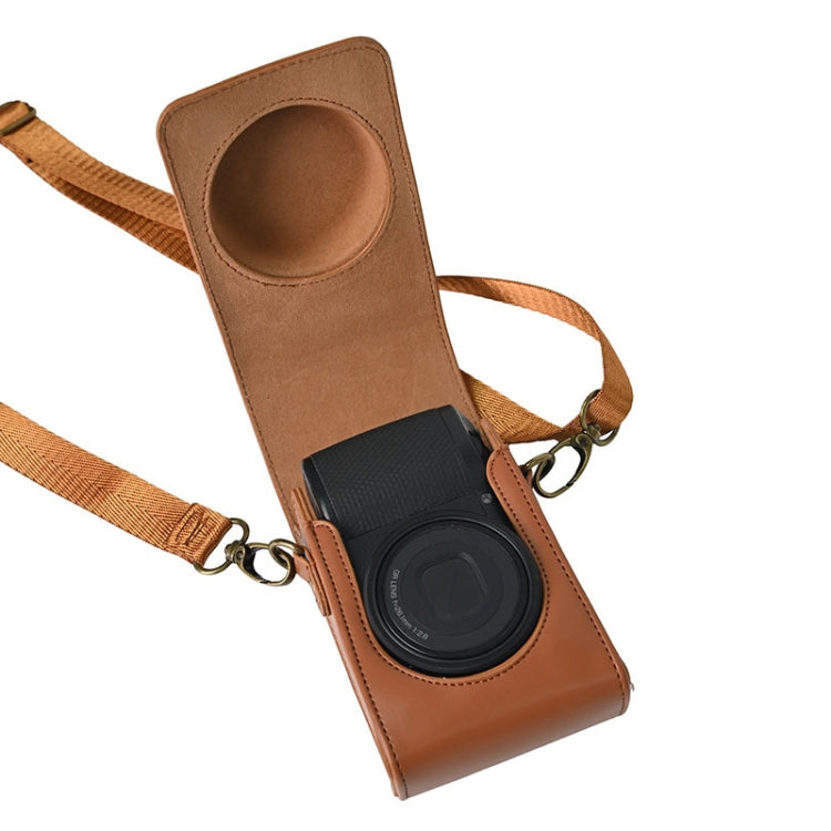 Full Body Camera PU Leather Case Bag with Strap for Ricoh GR / GRII / GRIII, Casio ZR1200 / ZR1500/ ZR2000/ ZR3500, ZR3600 / ZR3700 / ZR5500