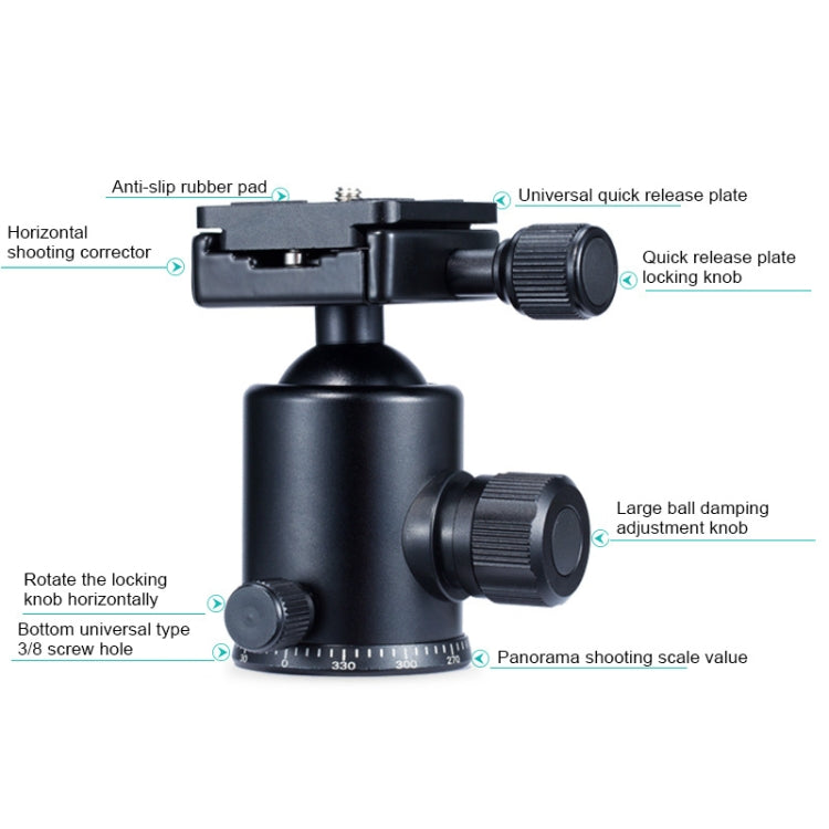 TRIOPO Oubao A-308S Adjustable Portable  Aluminum Alloy Tripod with Ball Head for SLR Camera, A-308S