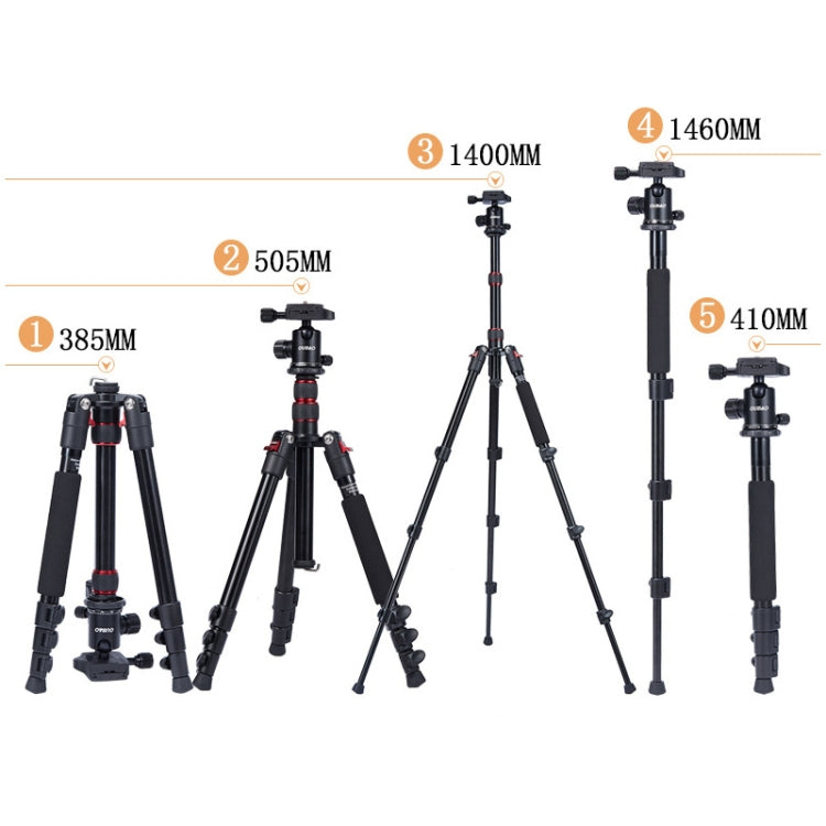 TRIOPO Oubao A-208S Adjustable Portable  Aluminum Alloy Tripod with Ball Head for SLR Camera, A-208S