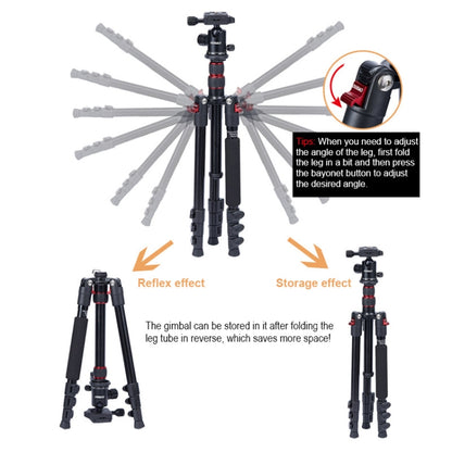 TRIOPO Oubao A-208S Adjustable Portable  Aluminum Alloy Tripod with Ball Head for SLR Camera, A-208S