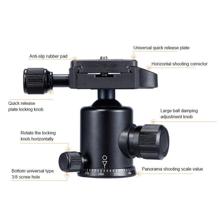 TRIOPO Oubao A-208S Adjustable Portable  Aluminum Alloy Tripod with Ball Head for SLR Camera, A-208S
