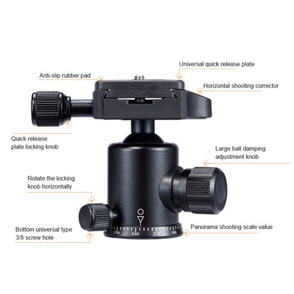 TRIOPO Oubao A-208S Adjustable Portable  Aluminum Alloy Tripod with Ball Head for SLR Camera, A-208S