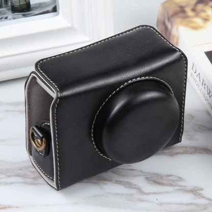 For Sony ZV-1F Vlog Camera Full Body Magnetic Leather Camera Case Bag with Strap, For Sony ZV-1F with Magnetic