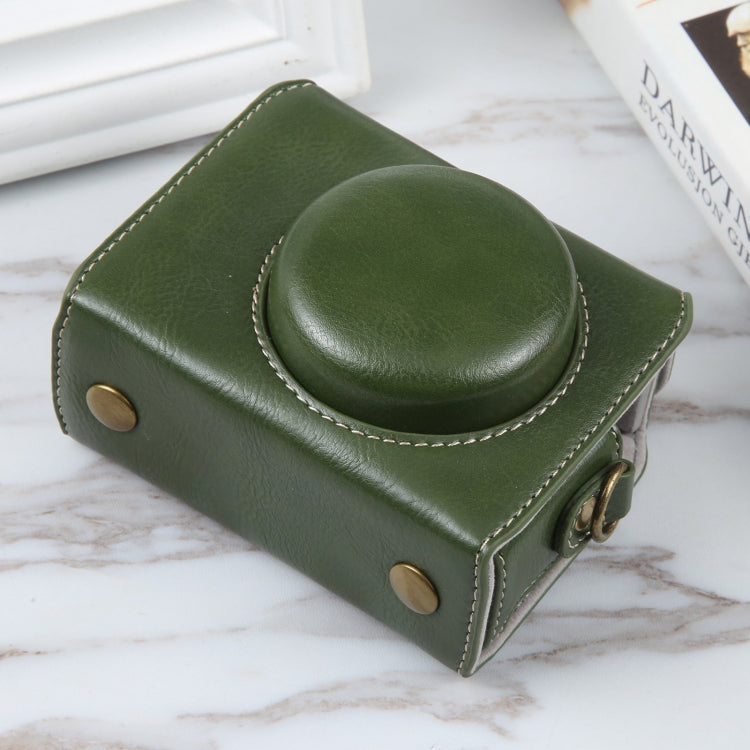 For Sony ZV-1F Vlog Camera Full Body Magnetic Leather Camera Case Bag with Strap, For Sony ZV-1F with Magnetic