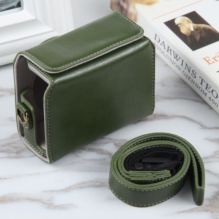 For Sony ZV-1F Vlog Camera Full Body Magnetic Leather Camera Case Bag with Strap, For Sony ZV-1F with Magnetic