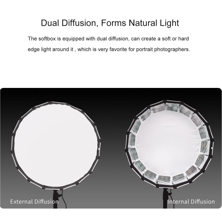 FEELWORLD FSP60 60cm Parabolic Softbox Quick Release Diffuser with Bowens Mount, FSP60 60cm