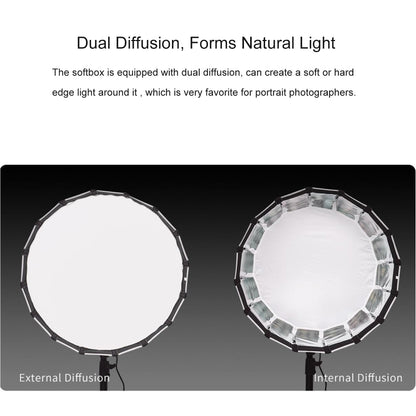 FEELWORLD FSP60 60cm Parabolic Softbox Quick Release Diffuser with Bowens Mount, FSP60 60cm