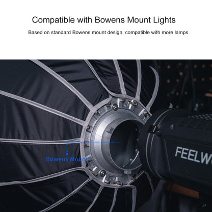 FEELWORLD FSP60 60cm Parabolic Softbox Quick Release Diffuser with Bowens Mount, FSP60 60cm