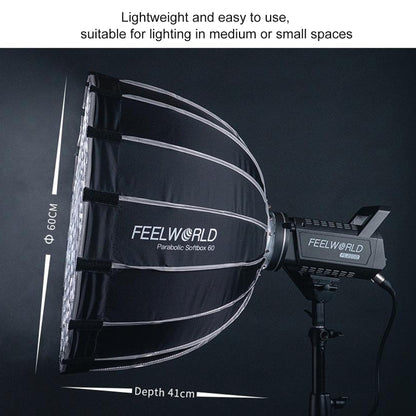 FEELWORLD FSP60 60cm Parabolic Softbox Quick Release Diffuser with Bowens Mount, FSP60 60cm
