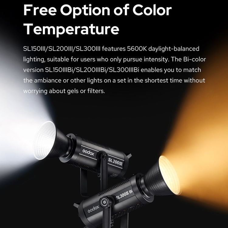 Godox SL300IIIBi 330W Bi-Color 2800K-6500K LED Video Light, SL300IIIBi