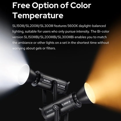 Godox SL150IIIBi 160W Bi-Color 2800K-6500K LED Video Light, SL150IIIBi