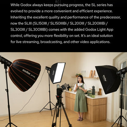 Godox SL150IIIBi 160W Bi-Color 2800K-6500K LED Video Light, SL150IIIBi