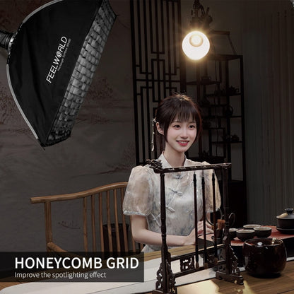 FEELWORLD FSR90 60x90cm Rectangular Softbox Quick Release Bowens Mount Diffuser, FSR90 60x90cm