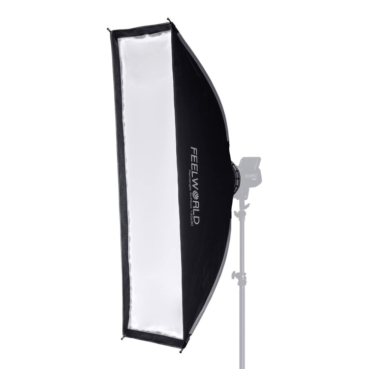 FEELWORLD FSR120 30x120cm Rectangular Softbox Quick Release Bowens Mount Diffuser, FSR120 30x120cm