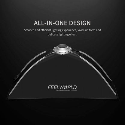 FEELWORLD FSR120 30x120cm Rectangular Softbox Quick Release Bowens Mount Diffuser, FSR120 30x120cm