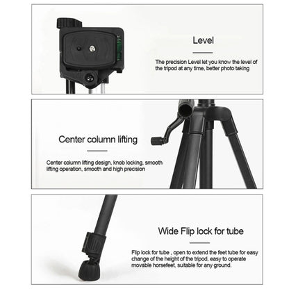3366 Quality 1.4m Portable Phone Live Selfie Tripod DV SLR Camera Stand, 3366 Quality 1.4m