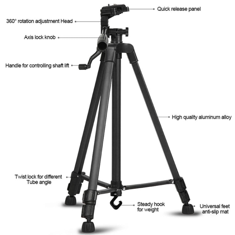 3366 Quality 1.7m Portable Phone Live Selfie Tripod DV SLR Camera Stand, 3366 Quality 1.7m
