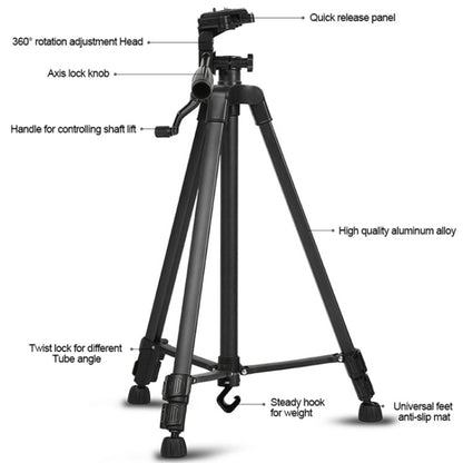 3366 Quality 1.7m Portable Phone Live Selfie Tripod DV SLR Camera Stand, 3366 Quality 1.7m