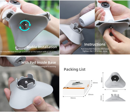 For Insta360 Flow Sunnylife Plastic Gimbal Tripod Base Stand
