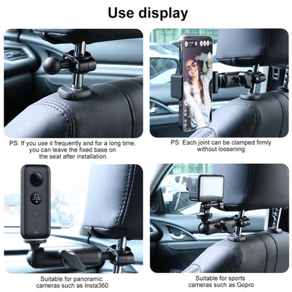 21mm Ballhead Car Front Seat Handlebar Fixed Mount Holder with Tripod Adapter & Screw for GoPro, Insta360, DJI and Other Action Cameras, 21mm 16.3cm