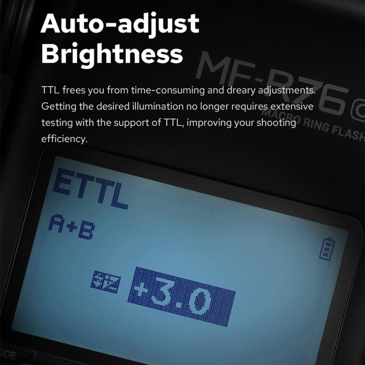 Godox MF-R76C TTL Macro Ring Flash for Canon, MF-R76S