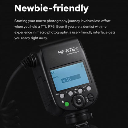 Godox MF-R76C TTL Macro Ring Flash for Canon, MF-R76S