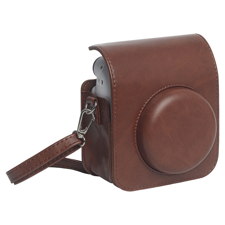 For FUJIFILM Instax mini 12 Leather Case Full Body Camera Bag with Shoulder Strap, For FUJIFILM Instax mini 12