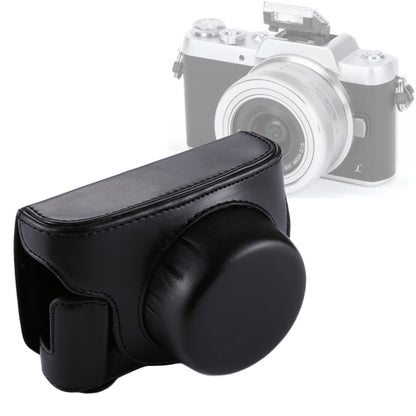 Full Body Camera PU Leather Camera Case Bag with Strap for Panasonic Lumix GF7 / GF8 / GF9 (12-32mm / 14-42mm Lens), For Lumix GF7
