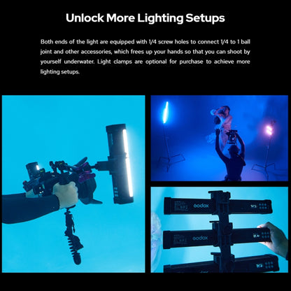 Godox WT25R Waterproof Tube Light  25cm RGB Photo Video Fill Light, WT25R