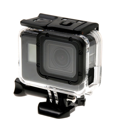 For GoPro HERO6 /5 Skeleton Housing Protective Case + Hollow Back Cover with Buckle Basic Mount & Screw, No Need to Disassemble Lens, Hollow Back Cover