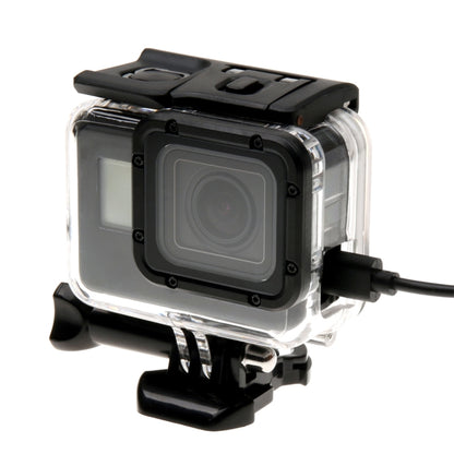 For GoPro HERO6 /5 Skeleton Housing Protective Case + Hollow Back Cover with Buckle Basic Mount & Screw, No Need to Disassemble Lens, Hollow Back Cover