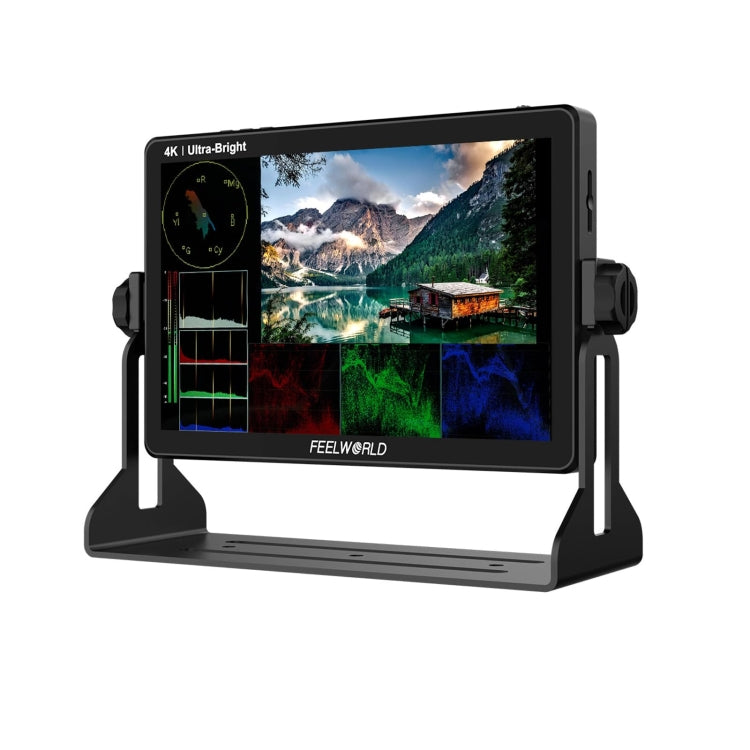 FEELWORLD LUT11H 10.1 Inch Ultra Bright 2000nit DSLR Camera Field Monitor Touch Screen 4K HDMI F970 External Power and Install Kit, LUT11H