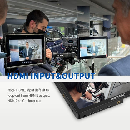FEELWORLD LUT11H 10.1 Inch Ultra Bright 2000nit DSLR Camera Field Monitor Touch Screen 4K HDMI F970 External Power and Install Kit, LUT11H