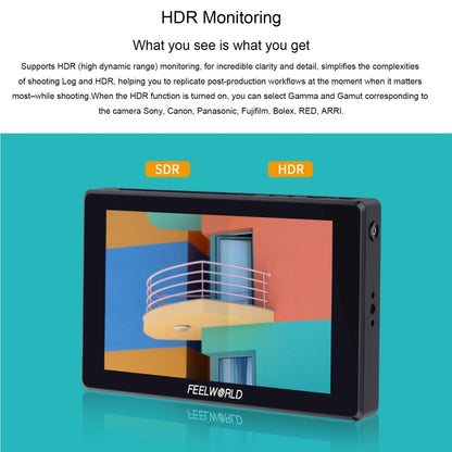 FEELWORLD SH7 7-inch Ultra Bright 2200nit On-camera Monitor SDI HDMI Cross Conversion