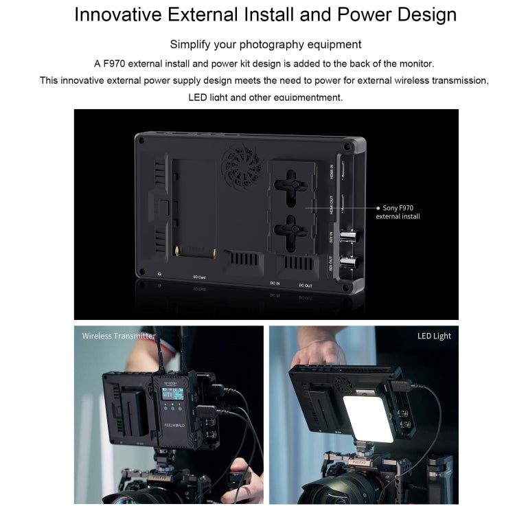 FEELWORLD SH7 7-inch Ultra Bright 2200nit On-camera Monitor SDI HDMI Cross Conversion