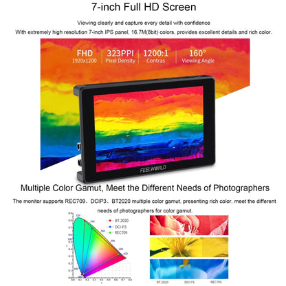 FEELWORLD SH7 7-inch Ultra Bright 2200nit On-camera Monitor SDI HDMI Cross Conversion