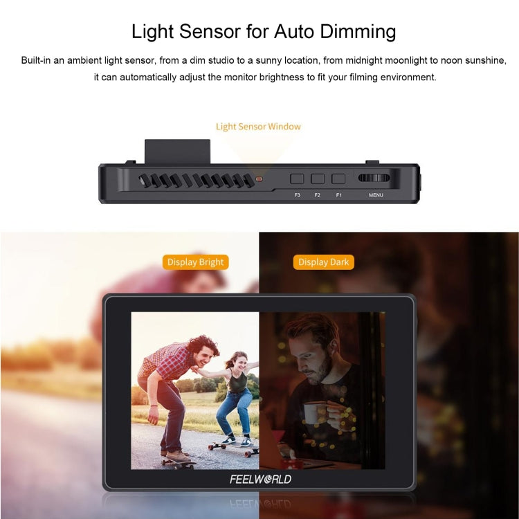 FEELWORLD SH7 7-inch Ultra Bright 2200nit On-camera Monitor SDI HDMI Cross Conversion
