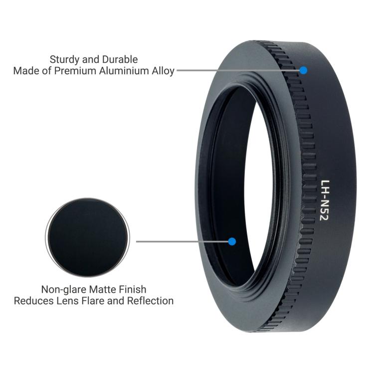 LH-N52 Lens Hood Shade for Nikon Z 28mm F2.8/Z 40mm F2 lens, LH-N52