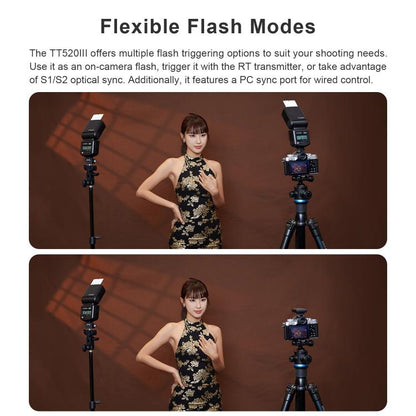 Godox TT520III 433MHz Wireless Triggering Camera Flash Speedlite Light