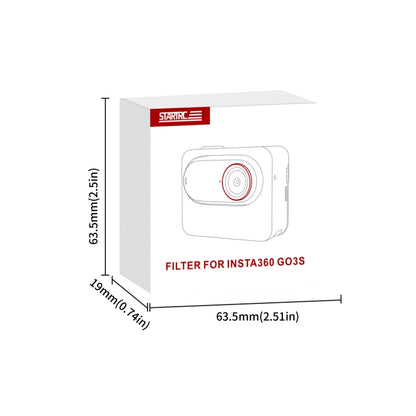 For Insta360 GO3S STARTRC 4 in 1 ND8 ND16 ND32 ND64 Camera Lens Filter, ND8 ND16 ND32 ND64