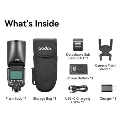 Godox V1Pro TTL Li-ion Round Head Camera Flash Light