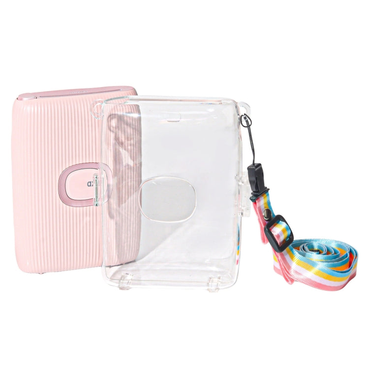 For FUJIFILM Instax mini Link 2 Crystal Hard Case Camera Bag with Shoulder Strap, For FUJIFILM Instax mini Link 2